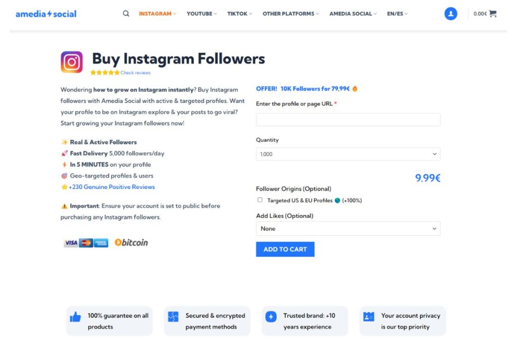 Buy Instagram Followers Amedia Social English