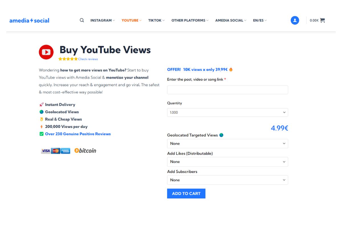 Buy Youtube Views Amedia Social EN